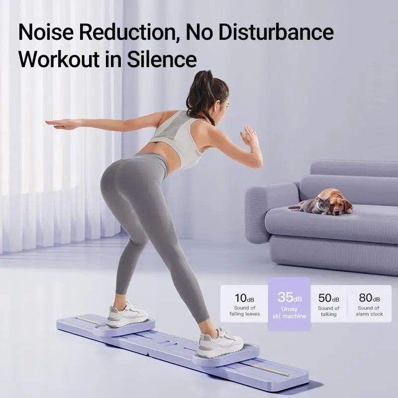 "Foldable 3-in-1 Ski Trainer: Leg, Pelvic & Hip Strengthener for Postpartum Women, Home Gym Equipment"