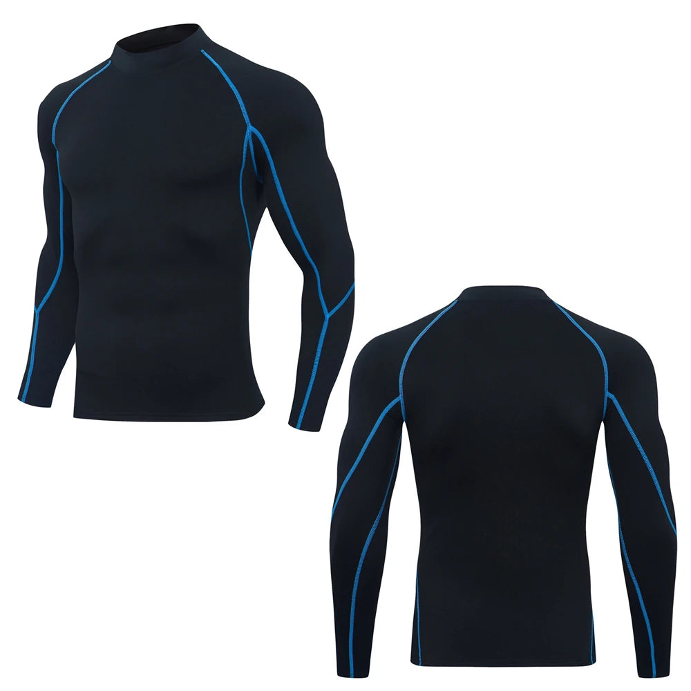 GANYANR Compression Running T-shirt Man Fitness Sportswear Gym Clothing Bodybuilding Long Sleeve Sport Training Exercise Tee