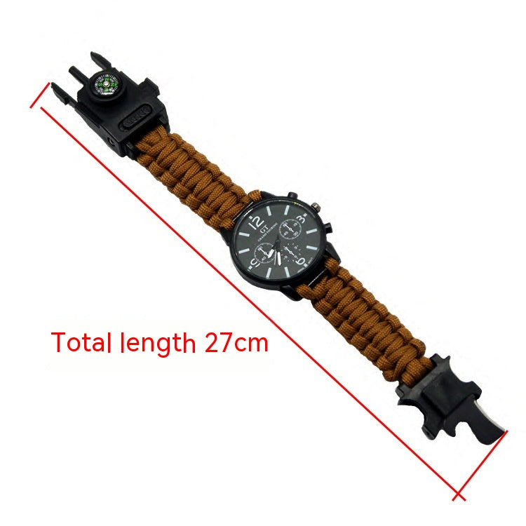 Multifunctional Survival Led Light Waterproof Camping Sportswatch