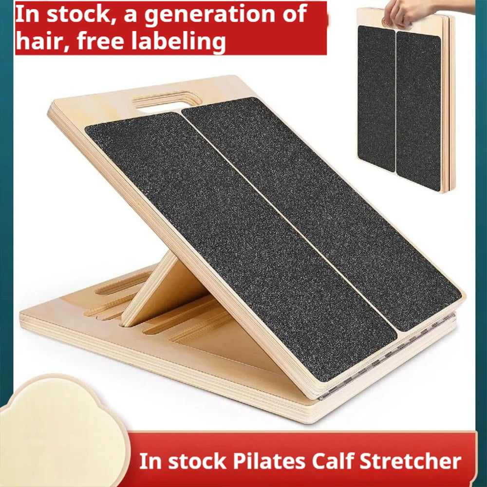 Foldable Wooden Incline Board Adjustable Calf Ankle Stretcher For Home Gym Balance Training Yoga Pilates Equipment
