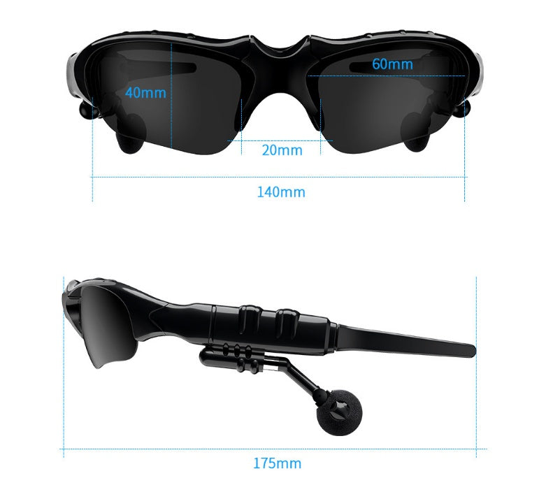 Bluetooth 5.0 Smart Sunglasses with Wireless Headphones and Microphone