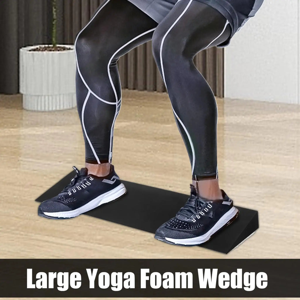 Squat Wedge Slant Board for Calf Stretching & Heel Elevated Squats Yoga Wedge Block for Pilates Fitness Home Gym Equipment