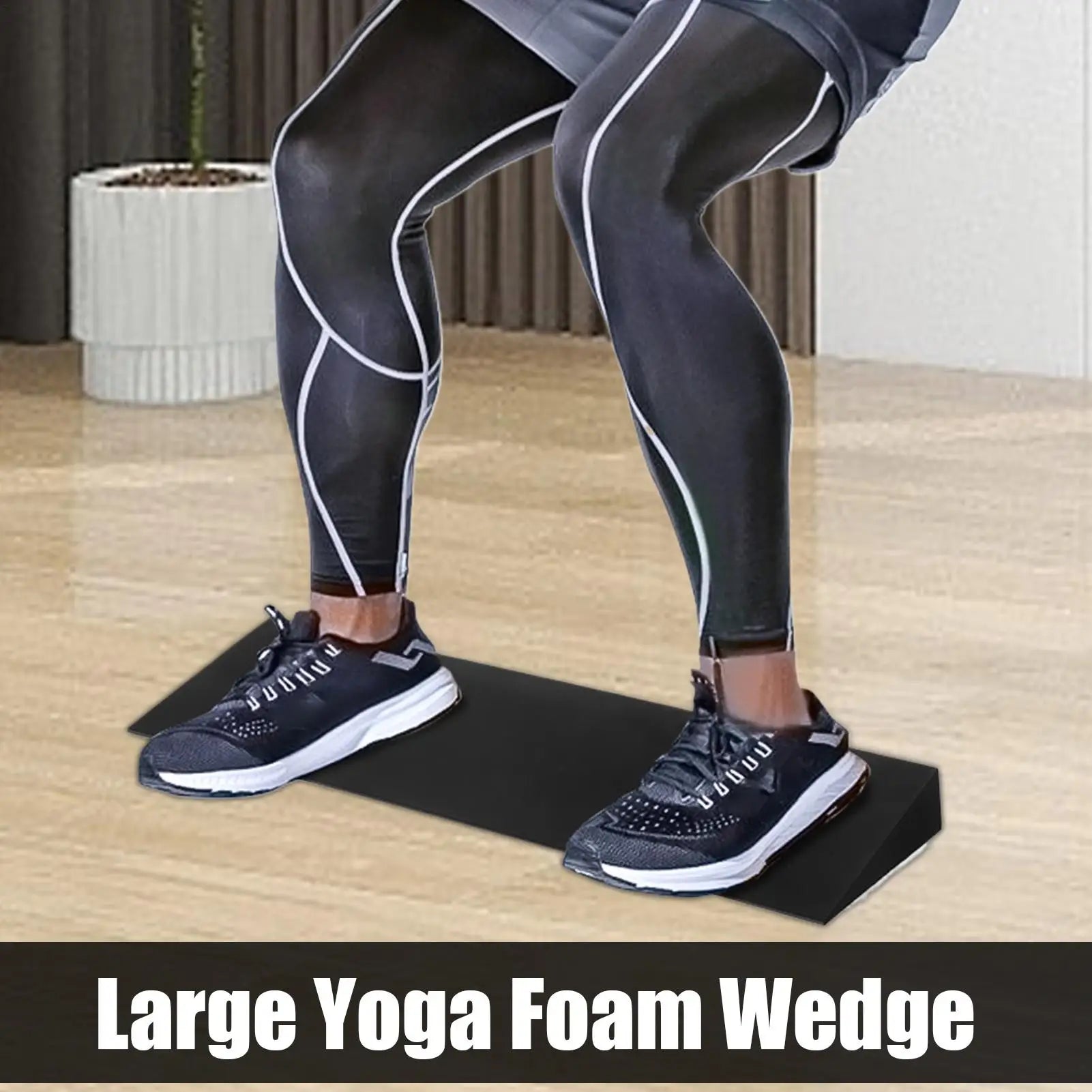 Squat Wedge Slant Board for Calf Stretching & Heel Elevated Squats Yoga Wedge Block for Pilates Fitness Home Gym Equipment
