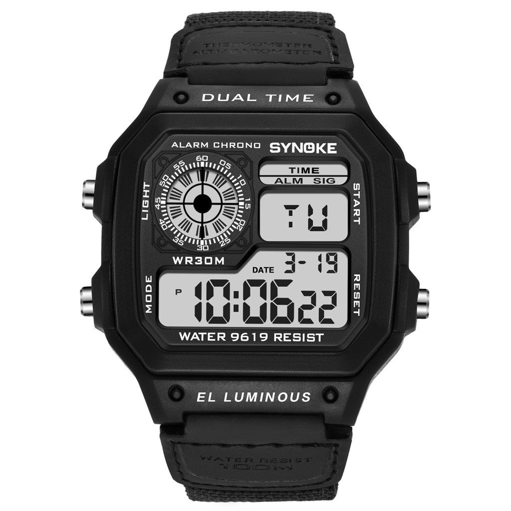 Retro Style Luminous Waterproof Sportswatch