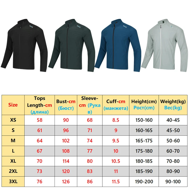 Outdoor Thin Coat Zipper Slim Hiking Gym Men Jogging Running Fitness Long Sleeve Breathable Print Letter Summer Sports Jacket