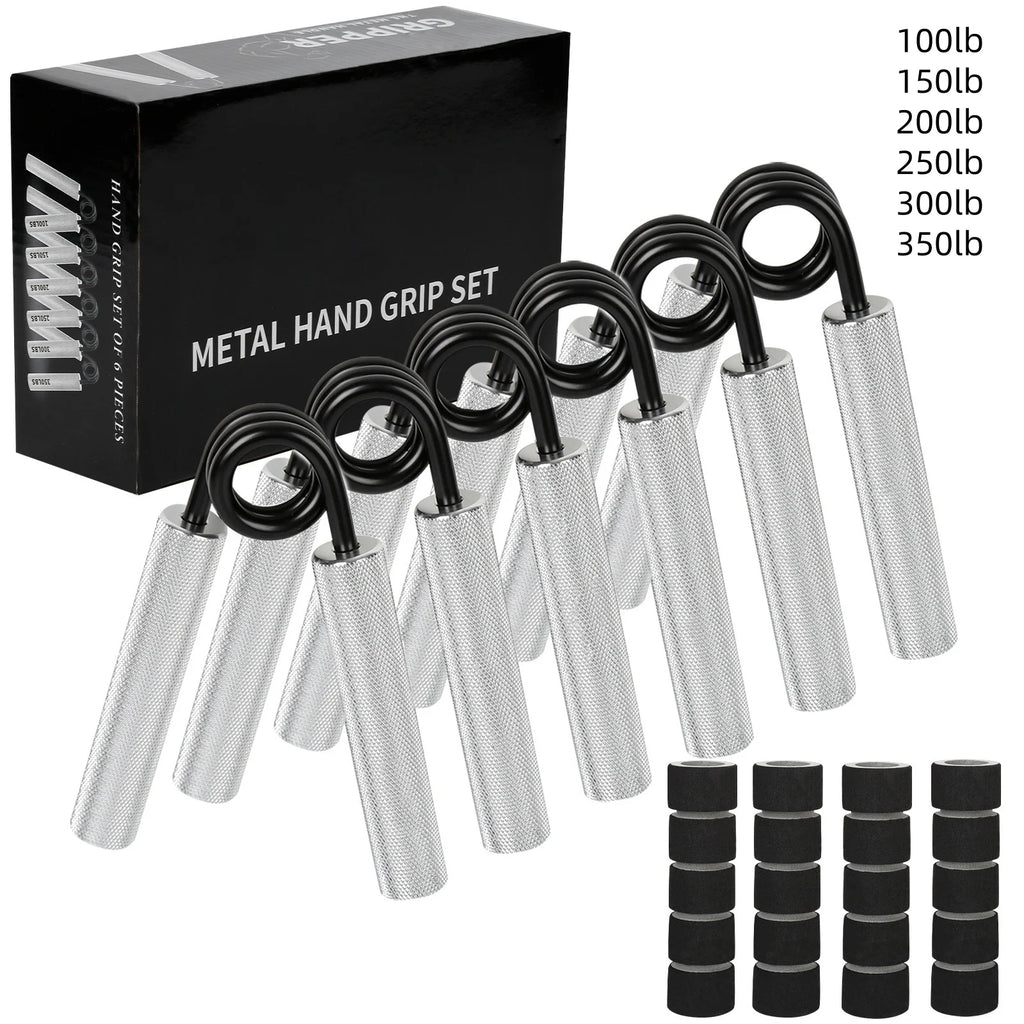 Aluminum Alloy Hand Gripper with Sponge Sleeve Spring Steel Fitness Equipment for Men Home Gym Arm Finger Strength Training