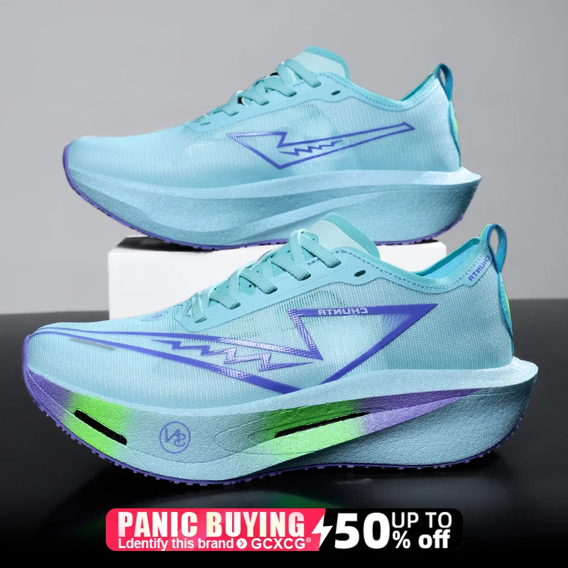 Running Shoes Carbon Board Speciality Marathon Men Sports Breathable Lightweight Women's Comfortable Athletic Nonskid Sneakers