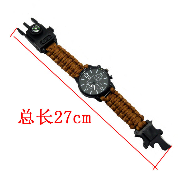 Multifunctional Survival Led Light Waterproof Camping Sportswatch