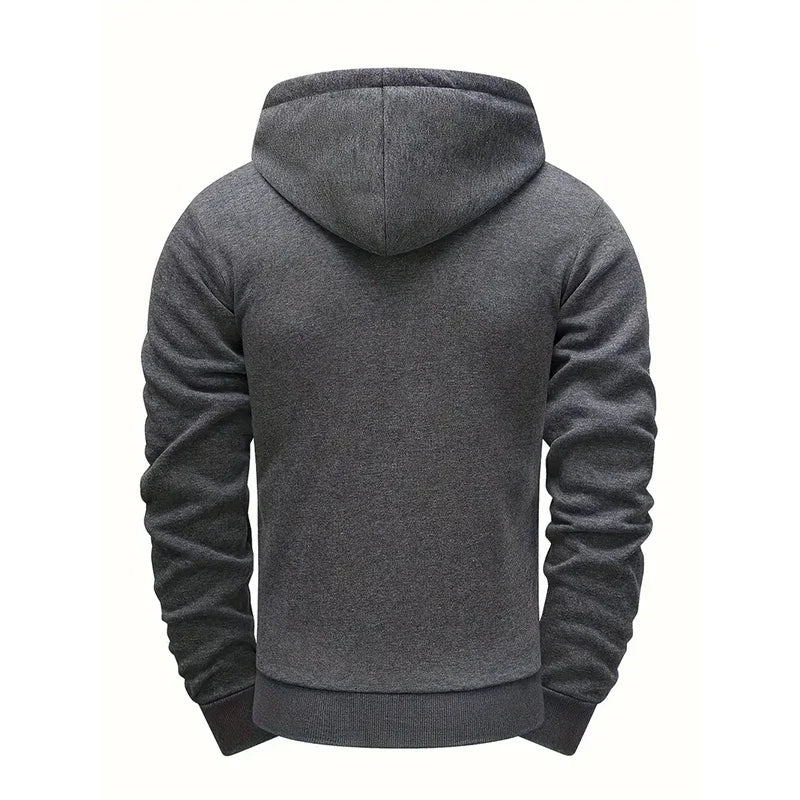 Male Daily Casual Sports Hoody Coat Gym Outdoor Streetwear Budget Athleisure 2025 Men's Asym Zip Hoodie All-Season Riding Jacket