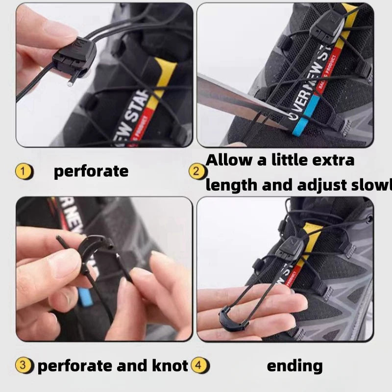 New No tie Shoe laces Round Tennis Laces Without ties Adult Kids Quality Running Sneakers Shoelaces Black White Shoes Accesories