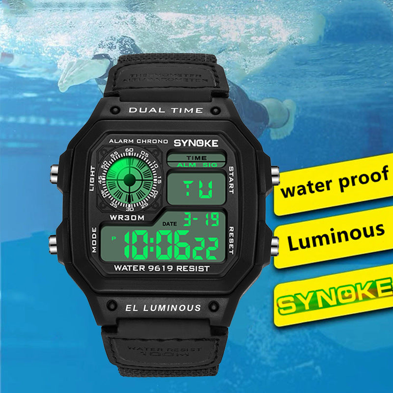 Retro Style Luminous Waterproof Sportswatch