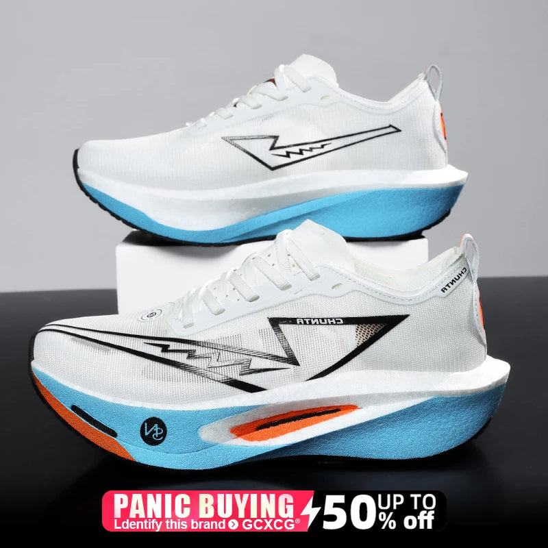 Running Shoes Carbon Board Speciality Marathon Men Sports Breathable Lightweight Women's Comfortable Athletic Nonskid Sneakers