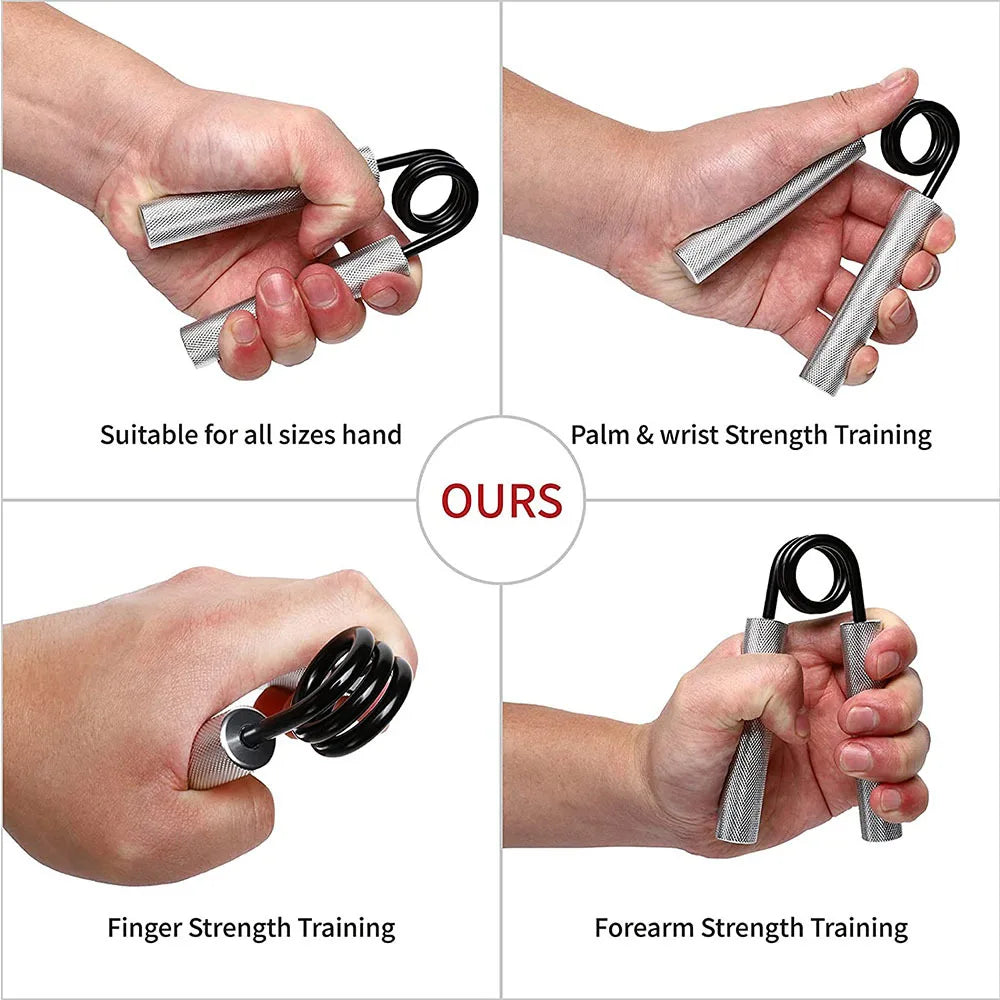 Aluminum Alloy Hand Gripper with Sponge Sleeve Spring Steel Fitness Equipment for Men Home Gym Arm Finger Strength Training