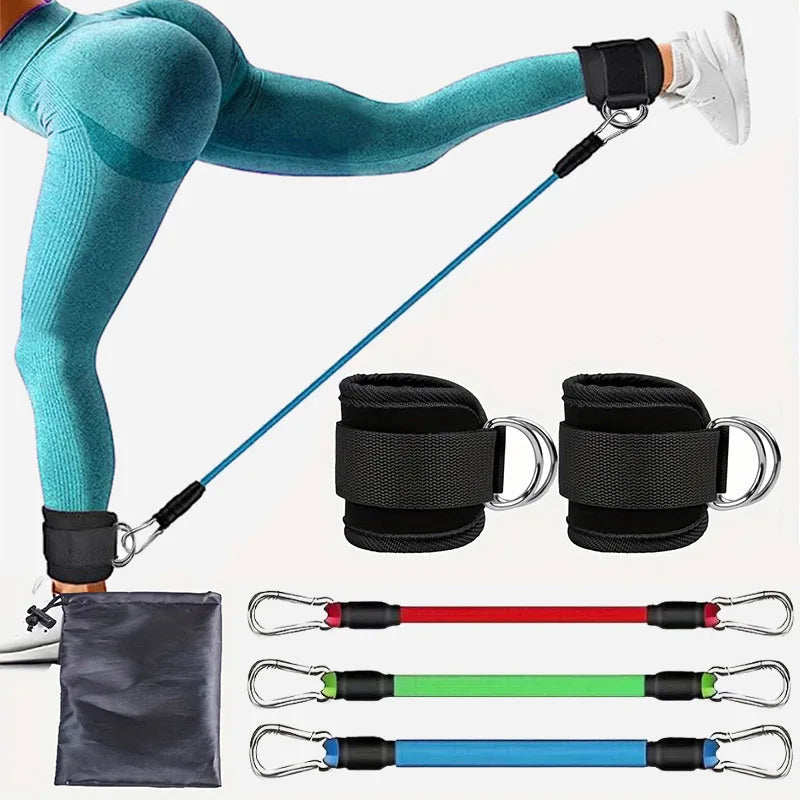 Resistance Band Set Workout Exercise Equipments Ankle Straps Fitness Yoga Elastic Fitness Bands For Home Gym Man And Woman Sport