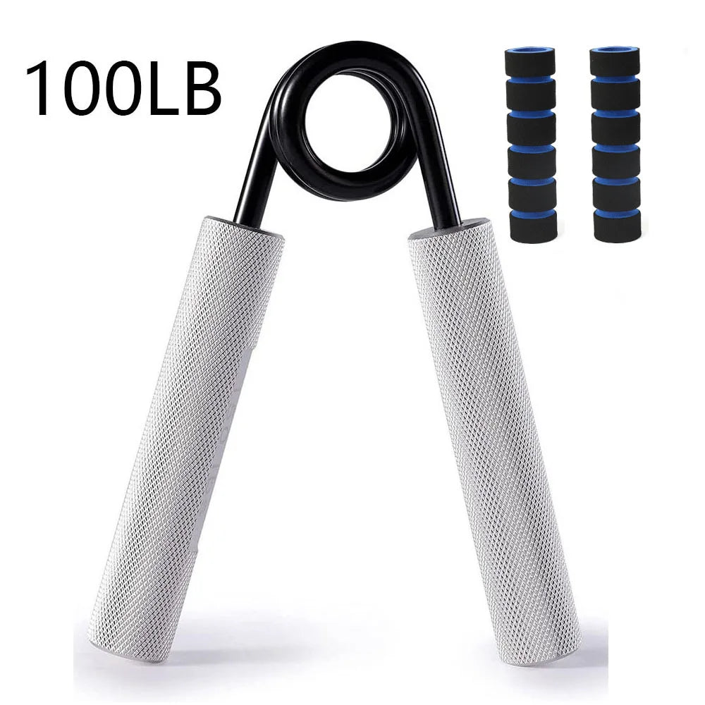 Aluminum Alloy Hand Gripper with Sponge Sleeve Spring Steel Fitness Equipment for Men Home Gym Arm Finger Strength Training
