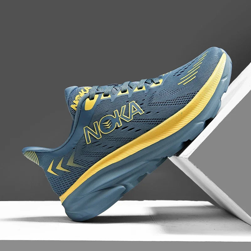 Marathon Carbon Plate Air Cushion Men Sports Running Shoes Breathable Lightweight Women's Comfortable Athletic Nonskid Sneakers